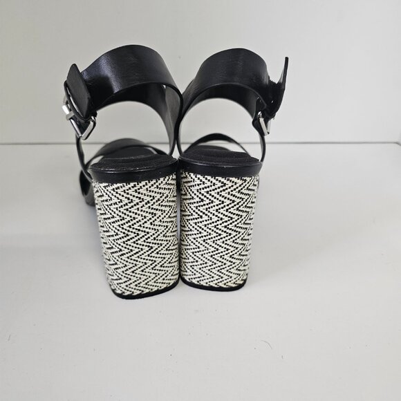 Apt. 9 Sandals Heel Black Faux Leather 9.5 - Picture 4 of 9